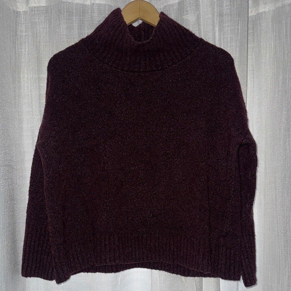 Rachel Zoe Turtleneck Cozy Knit Sweater - Dark Plum